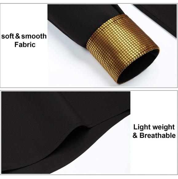 Hisdern Men's black dress shirt, size XXL, new - Picture 4 of 5